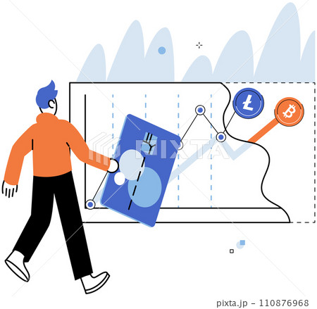 Crypto market. Vector illustration. Achieving success in crypto market requires staying updated with industry developments The trend investing in cryptocurrencies reflects changing landscape global Crypto market. Vector illustration. Achieving success in crypto market requires staying updated with industry developments The trend investing in cryptocurrencies reflects changing landscape global 110876968