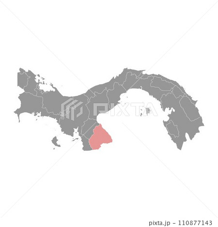 Los Santos Province map, administrative division of Panama. Vector illustration. Los Santos Province map, administrative division of Panama. Vector illustration. 110877143