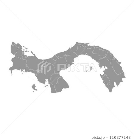 Panama map with administrative divisions. Vector illustration. 110877148