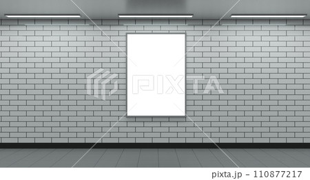 地下鉄のB0ポスターモックアップ縦向き1枚 110877217