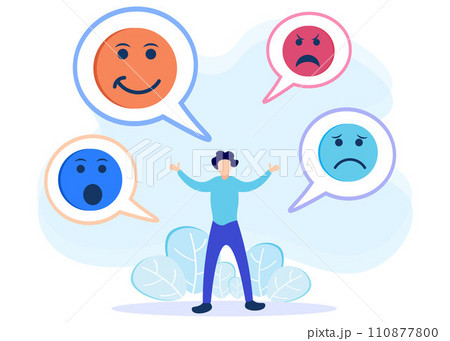 Illustration vector graphic cartoon character of emotional Illustration vector graphic cartoon character of emotional 110877800