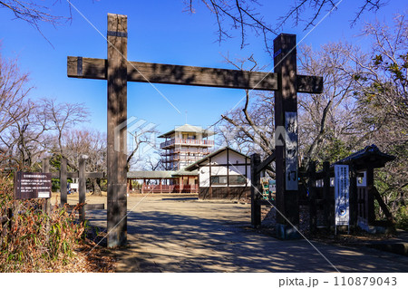 青空広がる枡形山展望台 生田緑地（神奈川県川崎市） 110879043