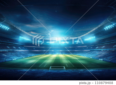 Grass inside the football stadium Grass inside the football stadium 110879408