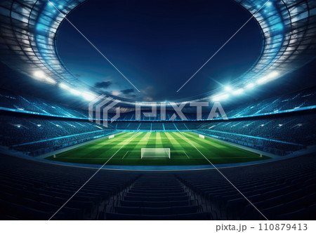 Grass inside the football stadium Grass inside the football stadium 110879413