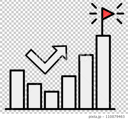 聚合呈成長趨勢的資料的長條圖插圖 110879463