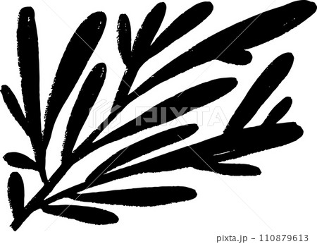 Grunge Artwork Chalk Leaf Silhouette Grunge Artwork Chalk Leaf Silhouette 110879613