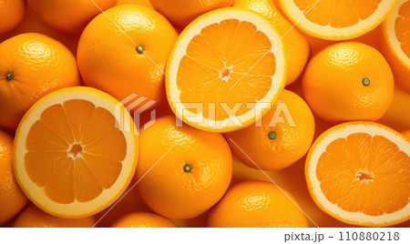 Orange slices as background texture 110880218