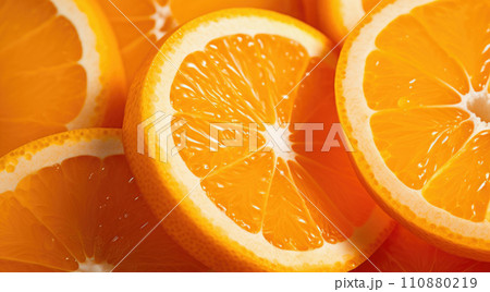 Orange slices as background texture 110880219