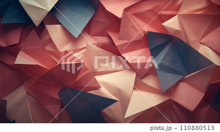 アースカラーのしわくちゃの紙の背景「AI生成画像」 アースカラーのしわくちゃの紙の背景「AI生成画像」 110880513