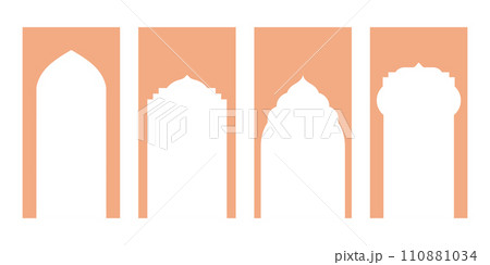 Aesthetic Collection of Oriental Style Windows and Arches in Modern Boho Colors. Minimalistic Design Elements Create a Distinct Visual Appeal. Social media vertical template Aesthetic Collection of Oriental Style Windows and Arches in Modern Boho Colors. Minimalistic Design Elements Create a Distinct Visual Appeal. Social media vertical template 110881034