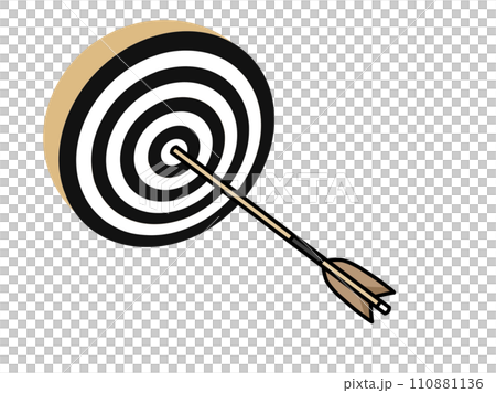 一箭射中目標，箭正中目標的正中。 110881136