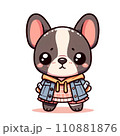 洋服を着たフレンチブルドッグのかわいいイラスト 洋服を着たフレンチブルドッグのかわいいイラスト 110881876