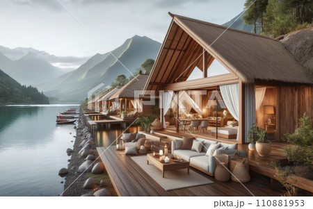 Modern house on the shore of Lake 110881953