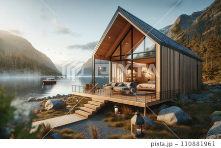Modern house on the shore of Lake Modern house on the shore of Lake 110881961