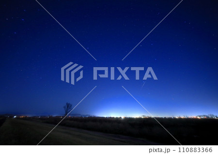 渡良瀬遊水地で見るしぶんぎ座流星群 110883366