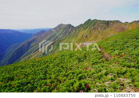 カムイエクウチカウシ山のシカシナイ山への稜線 110883750