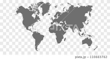 Illustration of a Colored map of world Illustration of a Colored map of world 110883782