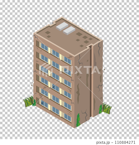 廃墟のマンション 110884271