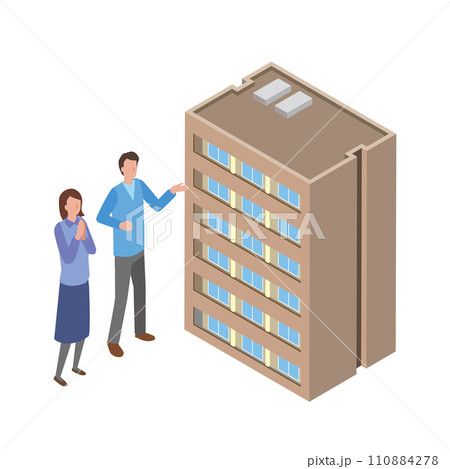 マンション購入を考える男女 110884278