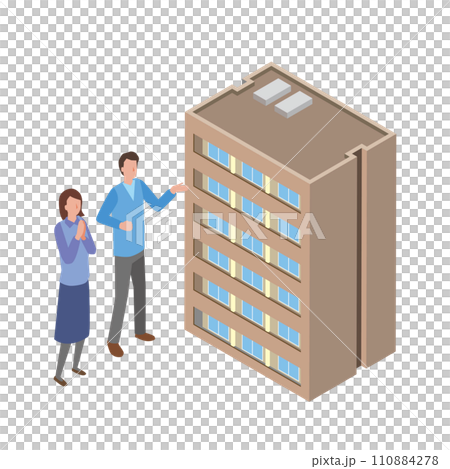 マンション購入を考える男女 110884278