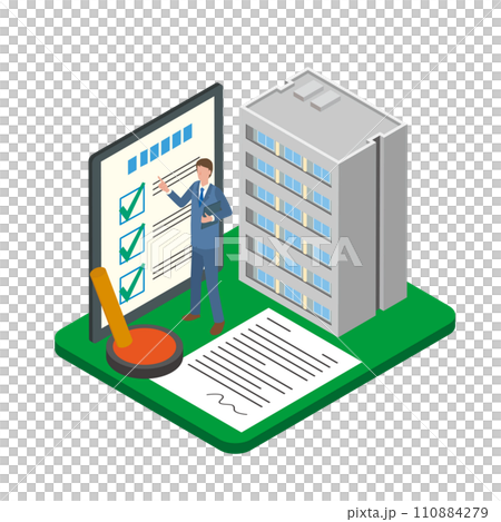 マンションの契約とビジネスマン 110884279