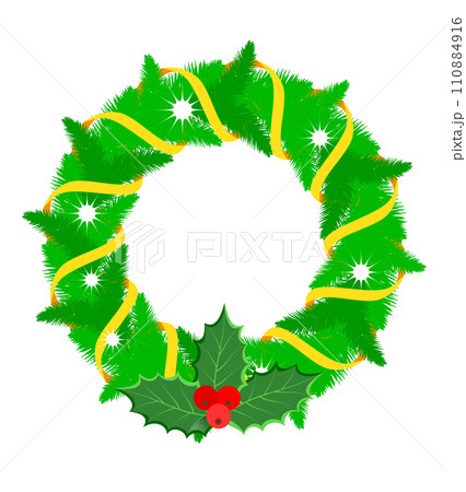 christmas wreath stock vector illustration 110884916