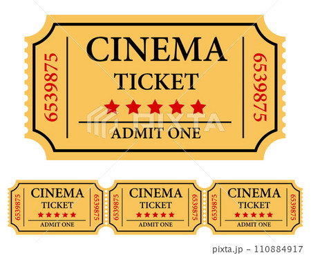cinema ticket stock vector illustration 110884917