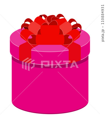 gift box with bow and ribbon stock vector illustration 110884931