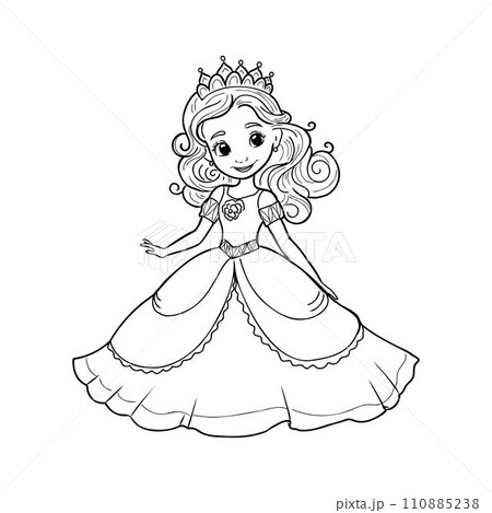 Little Princess Coloring page for kids 110885238