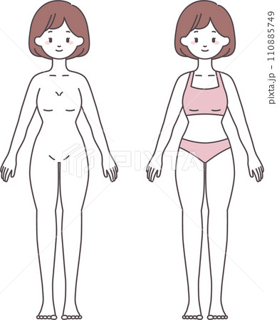 医療・美容用　女性全身のイラスト 110885749