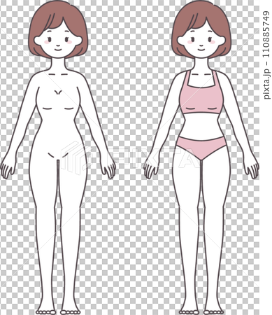 医療・美容用　女性全身のイラスト 110885749