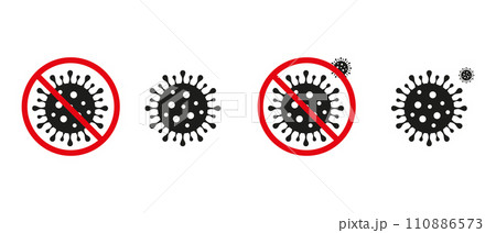 Danger bacterias vector icon 110886573