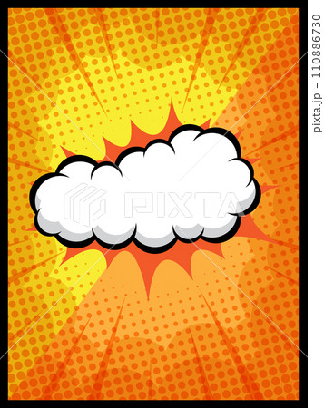 abstract comic book, pop art cartoon background with blank space for add your text 110886730