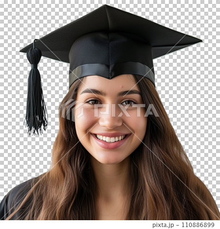 closed up of a graduating university student...のイラスト素材 [110886899] - PIXTA