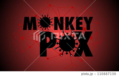 Monkeypox virus banner for awareness and alert against disease spread, symptoms or precautions. Monkey Pox virus outbreak pandemic design with microscopic view background Monkeypox virus banner for awareness and alert against disease spread, symptoms or precautions. Monkey Pox virus outbreak pandemic design with microscopic view background 110887130
