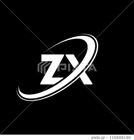 文字圖 ZXZのロゴZXZの文字 ZXZ の文字 ZZZ のロゴのデザイン 円と