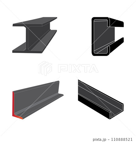 Profile steel icon Profile steel icon 110888521