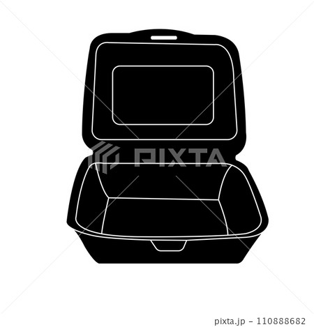 Styrofoam lunch box icon 110888682