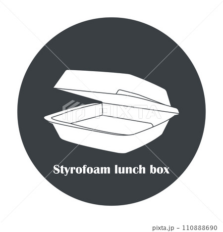 Styrofoam lunch box icon 110888690