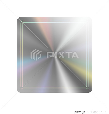 Hologram label icon. Product certification symbol. Realistic shape for award design, sticker label design. Original official guarantee design. Vector illustration 110888698