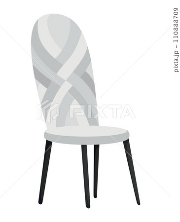 Restaurant interior design element for cartoon scene. White armchair. Empty restaurant room fancy decoration item. Modern vector illustration in flat design Restaurant interior design element for cartoon scene. White armchair. Empty restaurant room fancy decoration item. Modern vector illustration in flat design 110888709