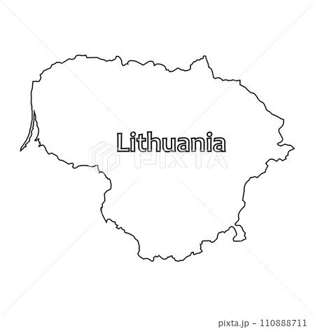 Lithuania map icon 110888711