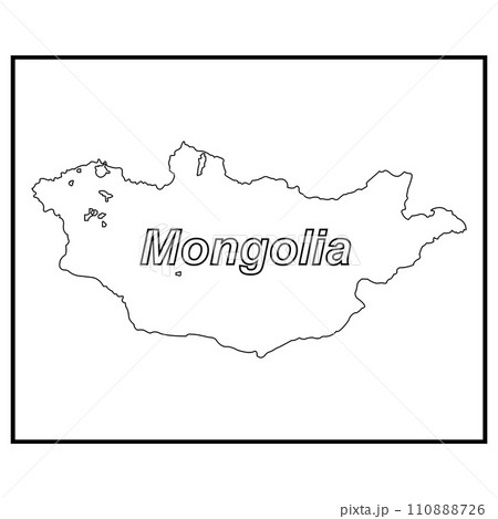 Mongolia map icon 110888726
