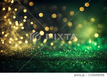 Ai generated gold bokeh on black background Ai generated gold bokeh on black background 110889098