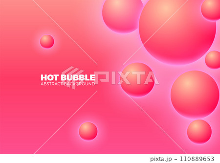 Abstract background with hot pink shiny balls floating, in motion Abstract background with hot pink shiny balls floating, in motion 110889653