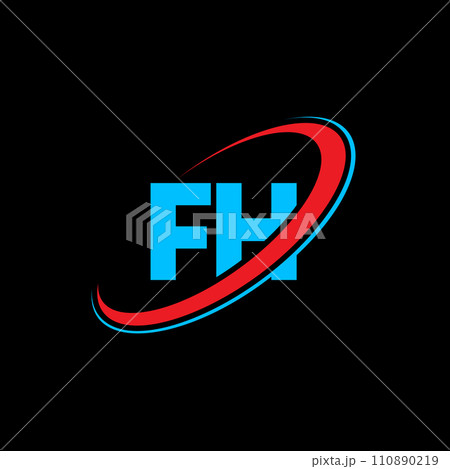 FH F H letter logo design. Initial letter FH linked circle uppercase monogram logo red and blue. FH logo, F H design. fh, f h FH F H letter logo design. Initial letter FH linked circle uppercase monogram logo red and blue. FH logo, F H design. fh, f h 110890219