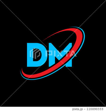 DM D M letter logo design. Initial letter DM...のイラスト素材 [110890333] - PIXTA