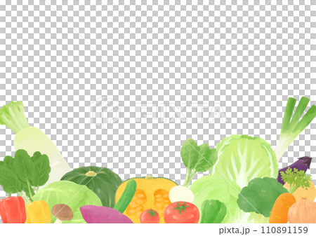 各種蔬菜的框架,手繪風格 各種蔬菜的框架,手繪風格 110891159