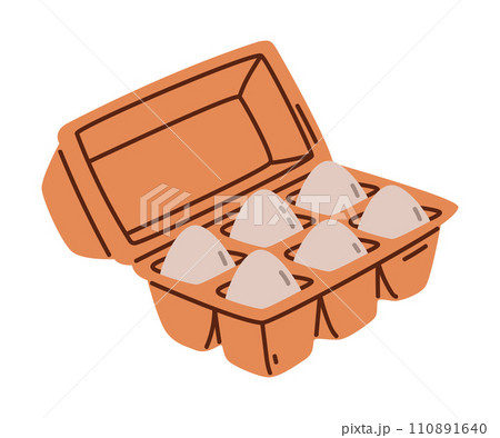 Package of Egg as Organic Fresh Cooking Ingredient Vector Illustration Package of Egg as Organic Fresh Cooking Ingredient Vector Illustration 110891640