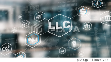 LLC. Limited Liability Company. Business Industry concept 110891727